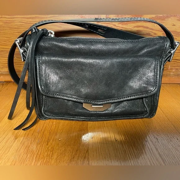 Black Rag & Bone Small Field Leather Crossbody Bag - Picture 4 of 16